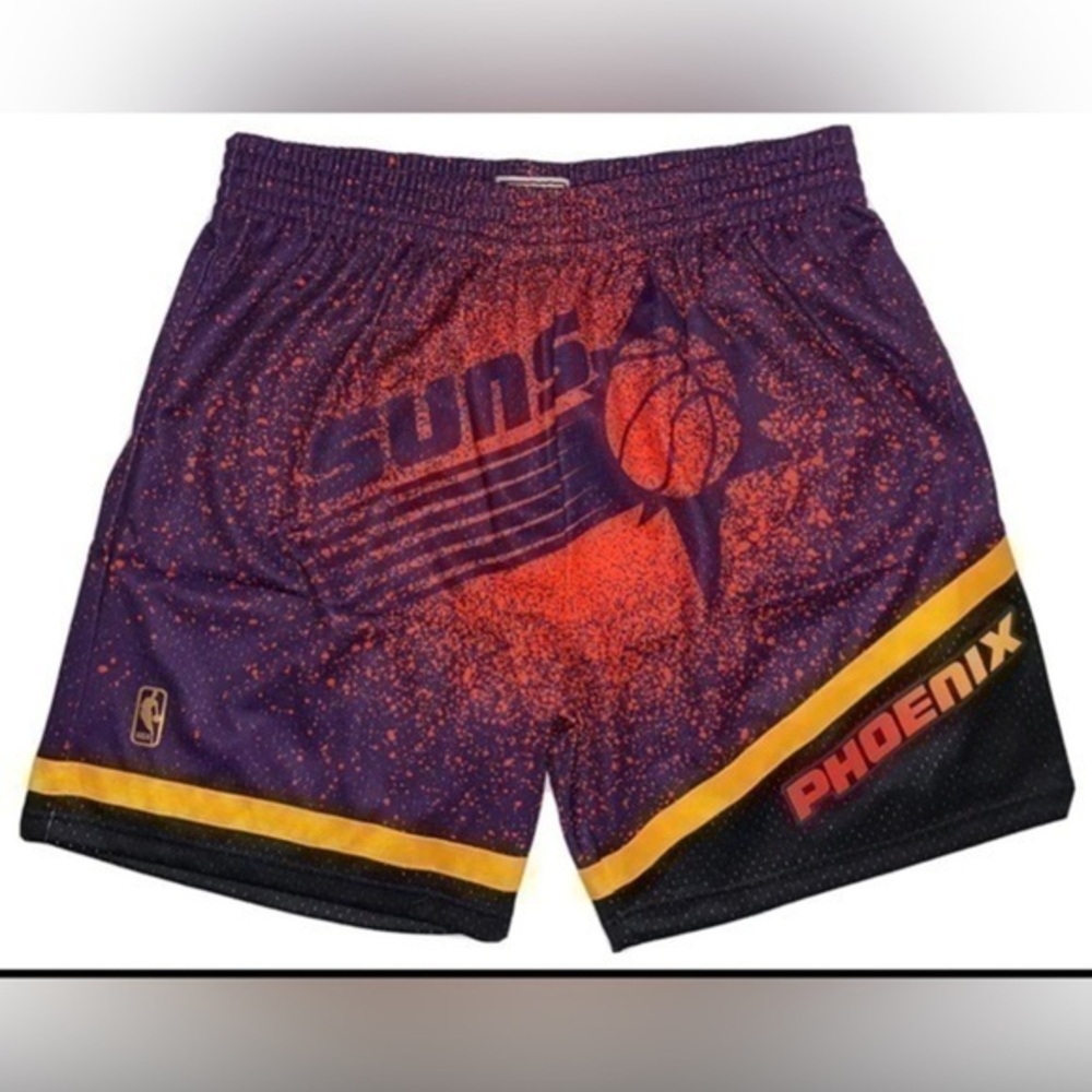 Mitchell & Ness Mens  Purple Black NBA 1996 Phoenix Suns Swingman Shorts New